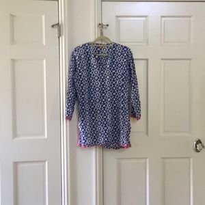 Roberta Roller Rabbit Blue/White Tunic
